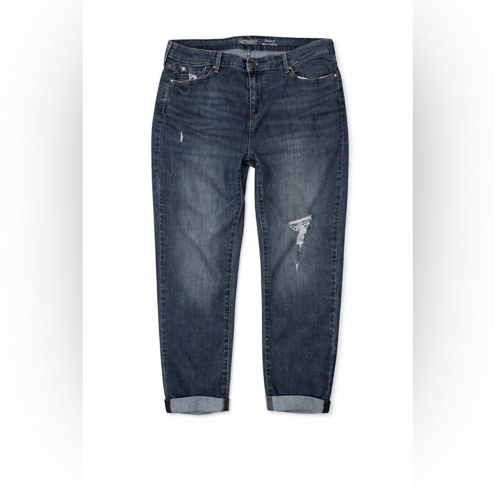 Levi's Signature Distressed Slim Cuffed Jeans